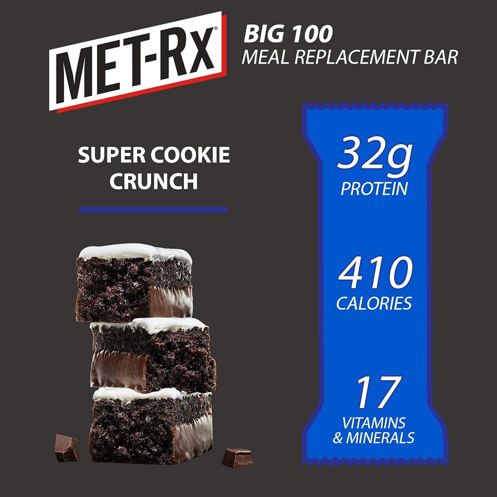 MET-Rx Big 100 Colossal Protein Bar Super Cookie Crunch - 4 Count (Pack of 3) - image 8