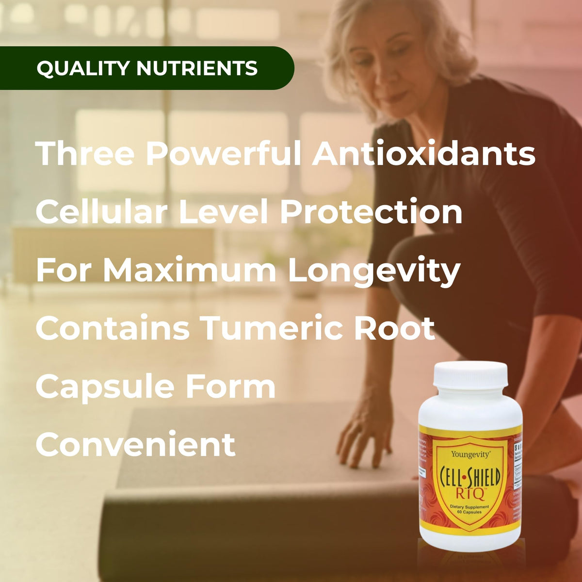 Youngevity Cell Shield RTQ Resveratrol Turmeric Quercetin - 60 Capsules - image 4