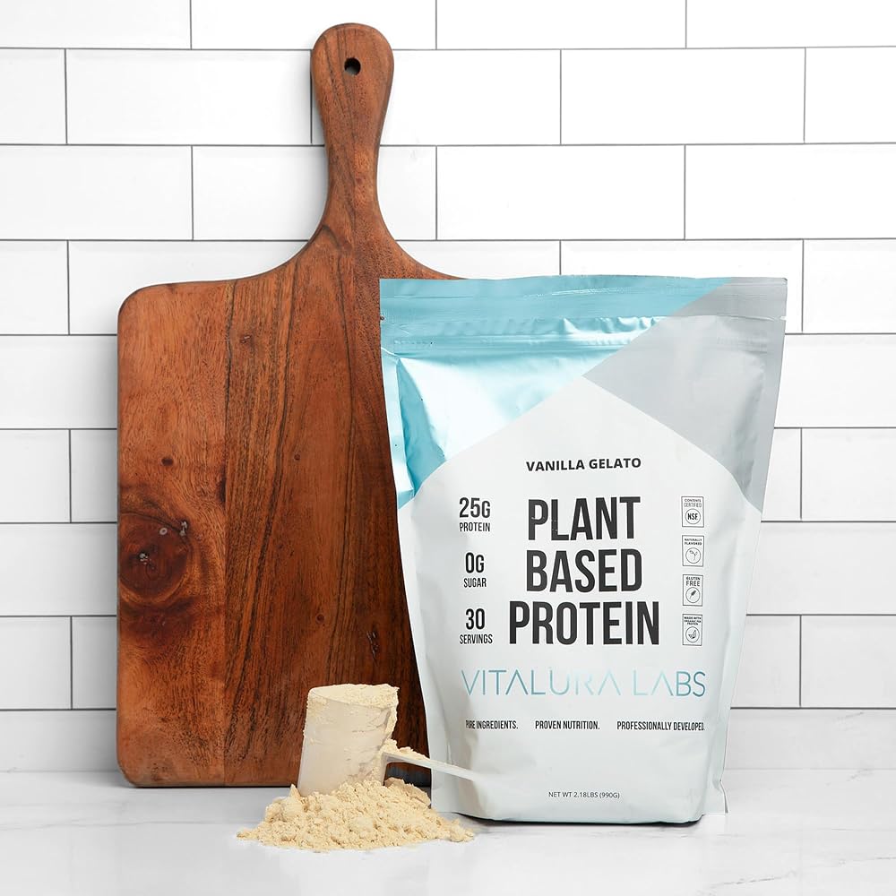 Vitalura Labs Plant-Based Protein Powder Vanilla Gelato - 30 Servings