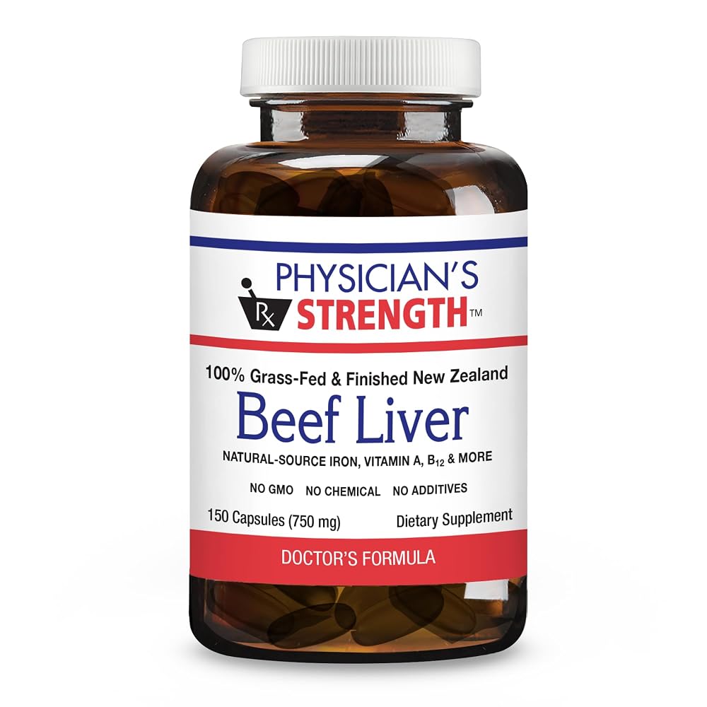 Physician's Strength Beef Liver - 150 Capsules