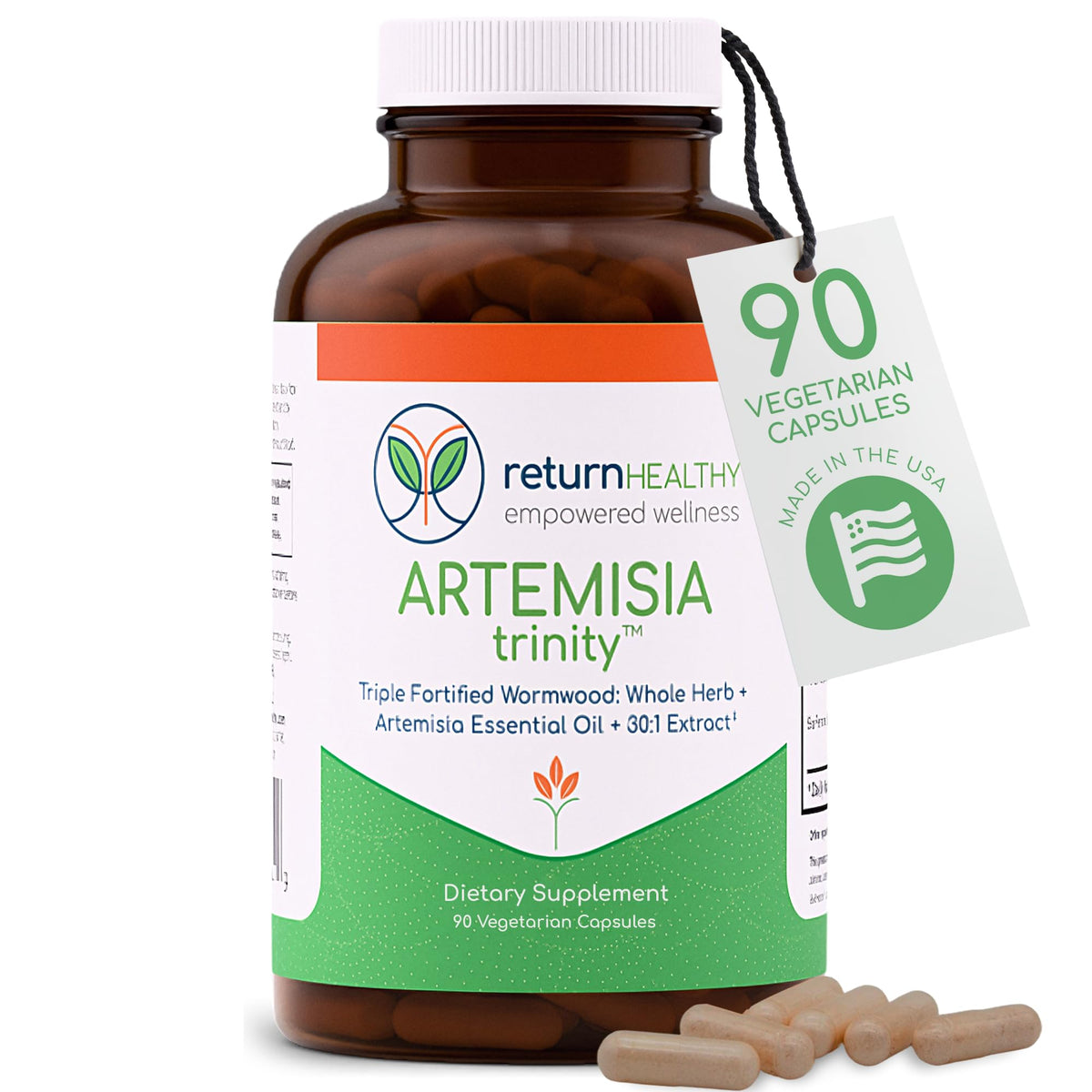 Return Healthy Artemisia Trinity 125mg Sweet Wormwood - 90 Capsules