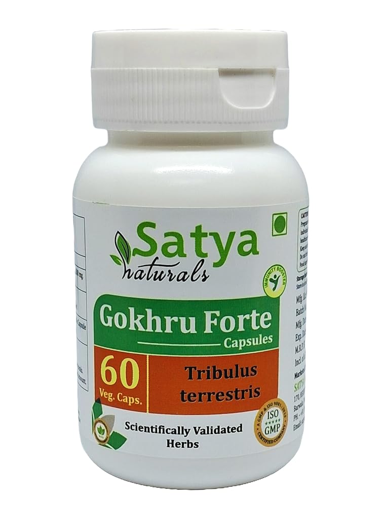 Satya Naturals Gokhru Forte Tribulus Terrestris 500 mg - 60 Vegetarian Capsules - image 4