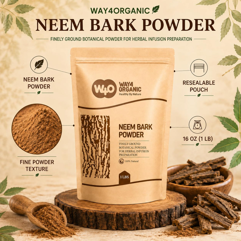 WAY 4 ORGANIC Neem Bark Powder - 16 oz - image 3