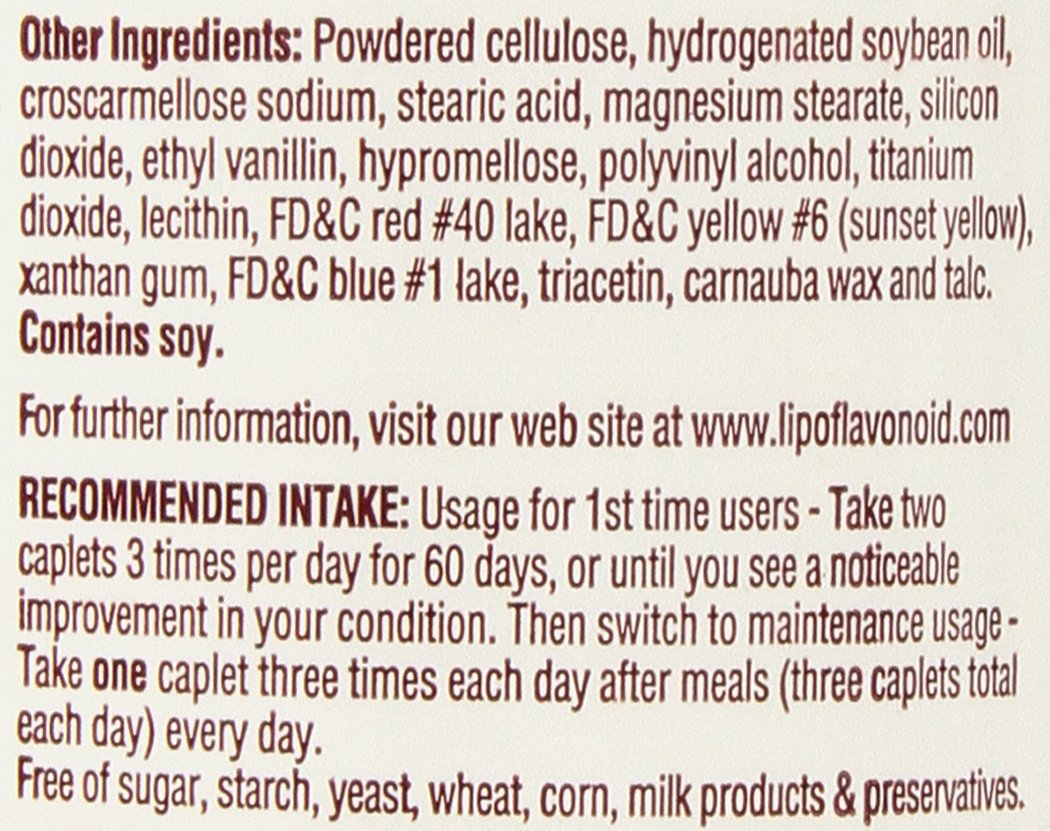 Lipo-Flavonoid Plus Ear Health Dietary Supplement - 200 Caplets - image 4