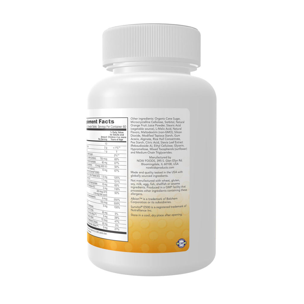 NOW Kid Vits Multivitamin Chewable Juicy Orange - 120 Tabs - image 3