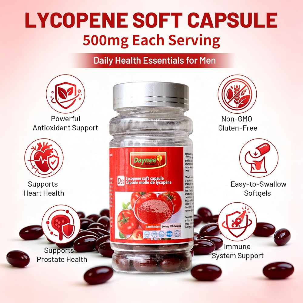 AIHIYO Lycopene 500mg Softgels for Prostate & Heart Health - 100 Softgels - image 2