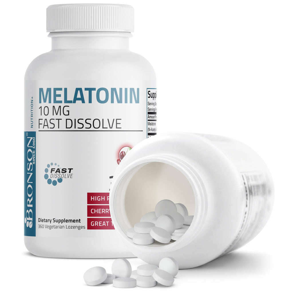 Bronson Melatonin 10mg Fast Dissolve Cherry Flavored Tablets