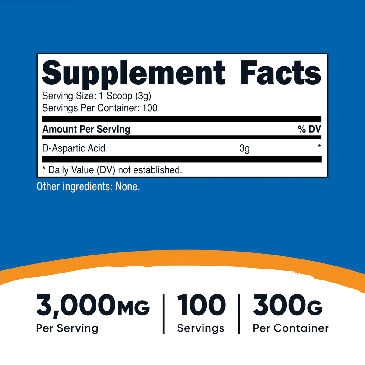 Nutricost D-Aspartic Acid Powder - 300g - image 2