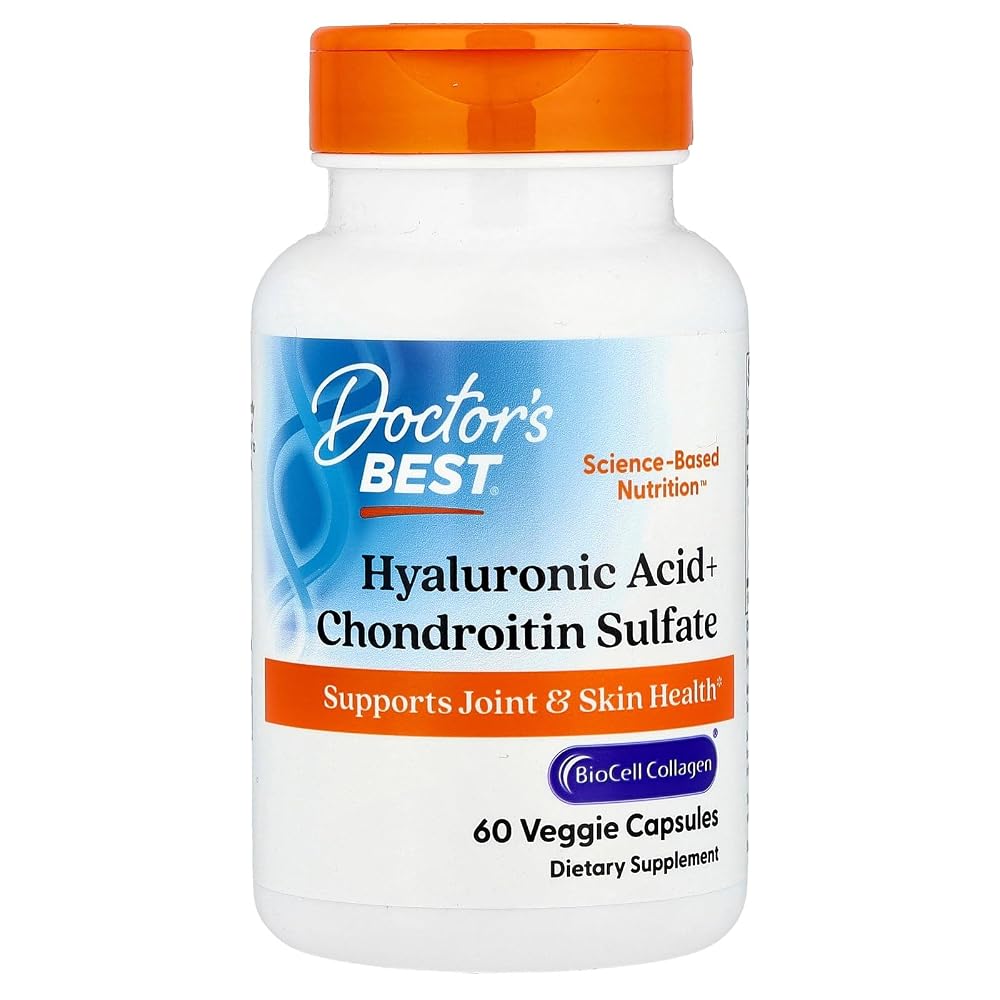 Doctor's Best Hyaluronic Acid with Chondroitin Sulfate - 60 Vegetarian Capsules