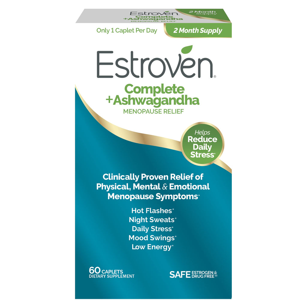 Estroven Complete + Ashwagandha Menopause Supplement - 60 Caplets