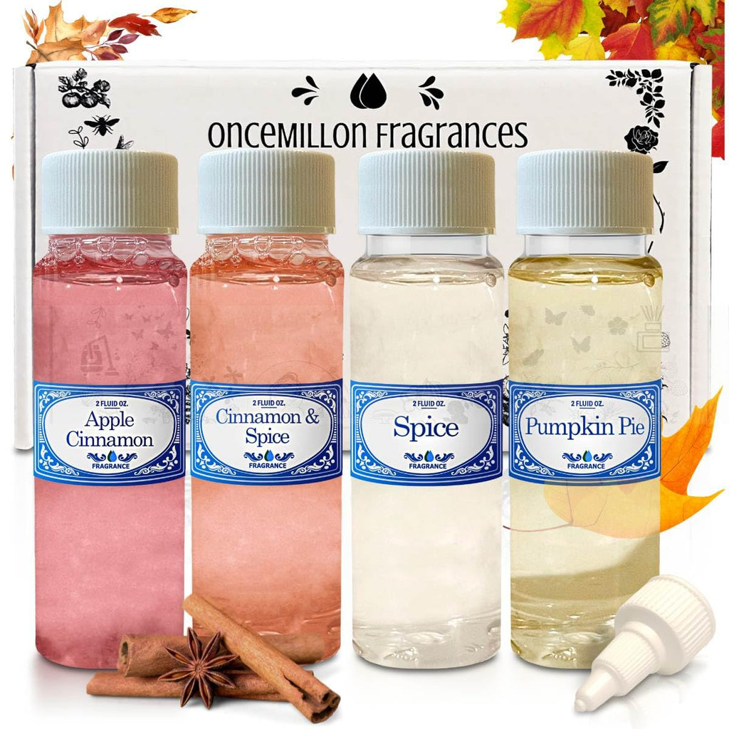 Generic Autumn-Mix-Pack Concentrated Fragrance Oil 4-Bottle Set - 8 fl oz