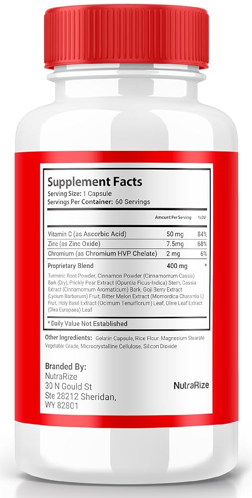 NutraRize Sweet Harmony Blood Support Formula - 120 Capsules - image 2