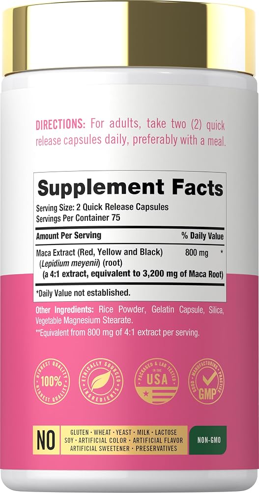 Carlyle Maca Root Capsules for Women - 150 Count - image 2
