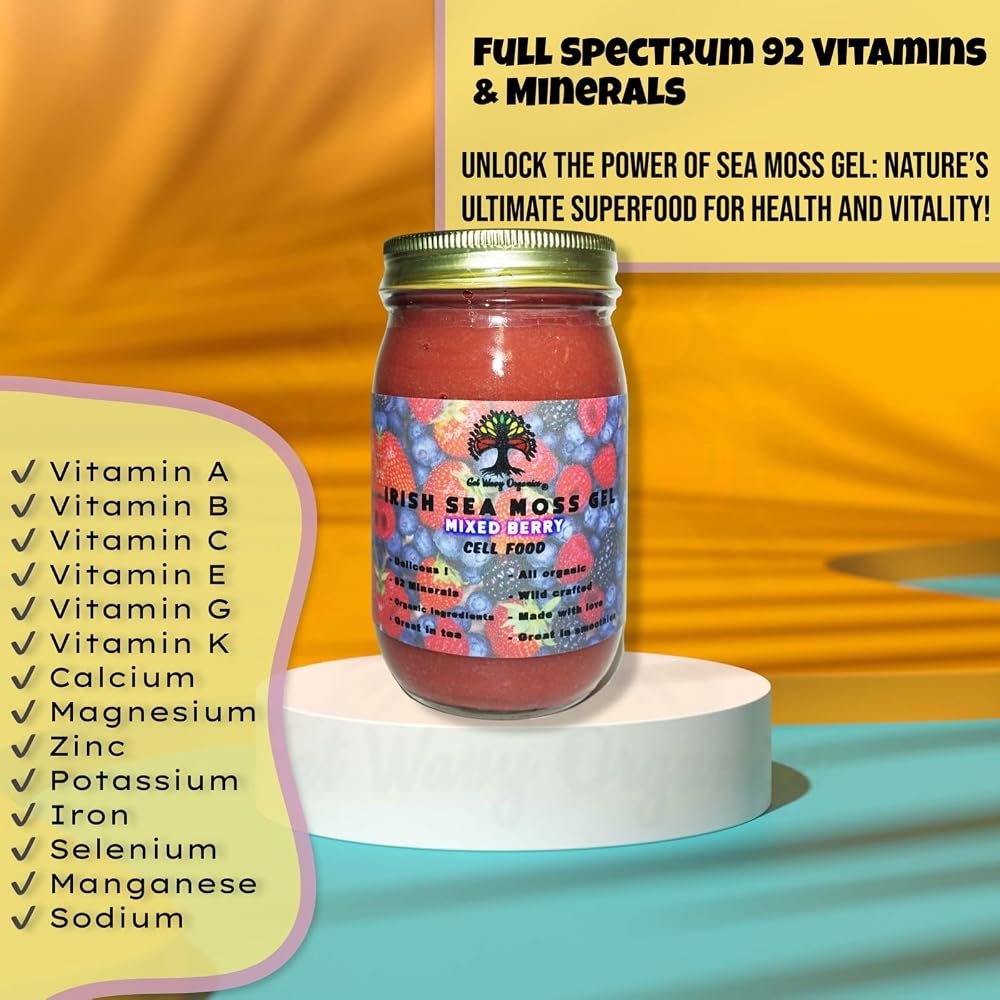 GET WAVY ORGANICS Irish Sea Moss Gel - 16 Ounce - image 3