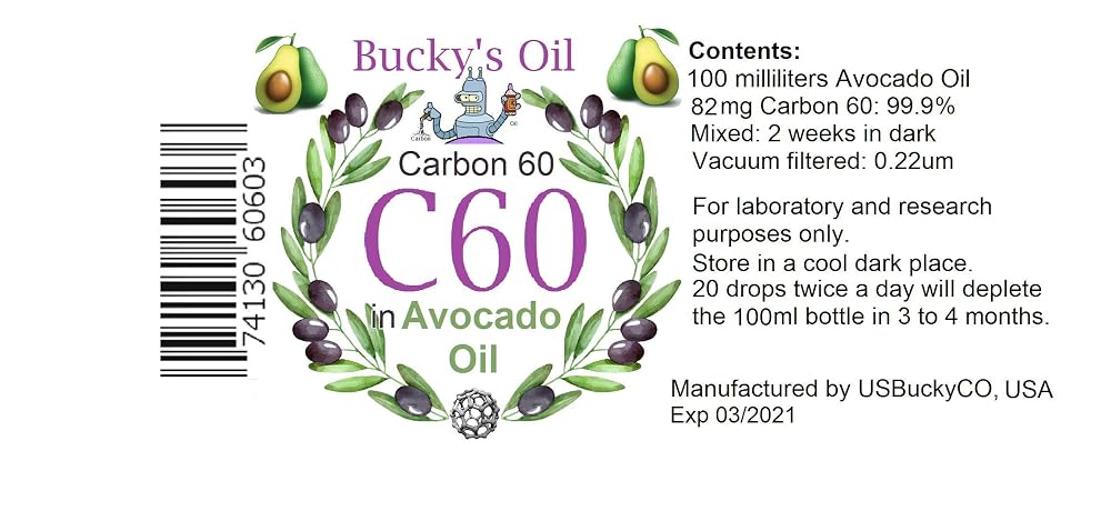 Bucky's Oil C60 Avocado Oil Antioxidant - 100ml - image 6