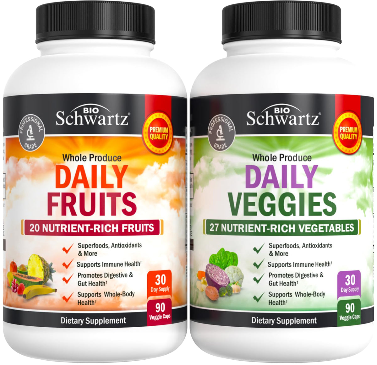 BioSchwartz Daily Fruits and Veggies Supplement for Women and Men