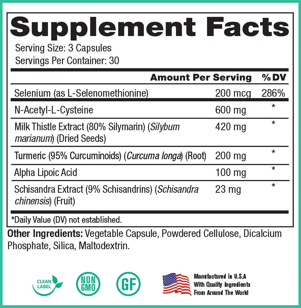 Peak Liver Support, Liver Cleanse & Detox with Milk Thistle, 30 - image 3