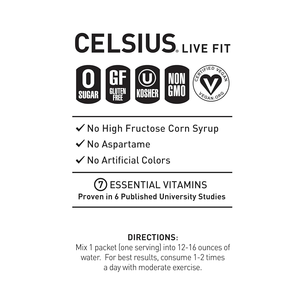 CELSIUS On-The-Go Berry Powder Sticks Energy - 14 Sticks - image 4