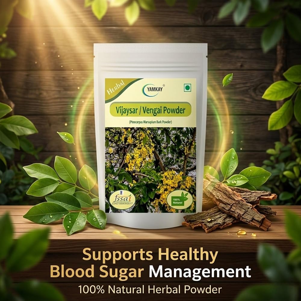 YAMKAY Vijaysar Vengai Bark Powder - 300 GM - image 3