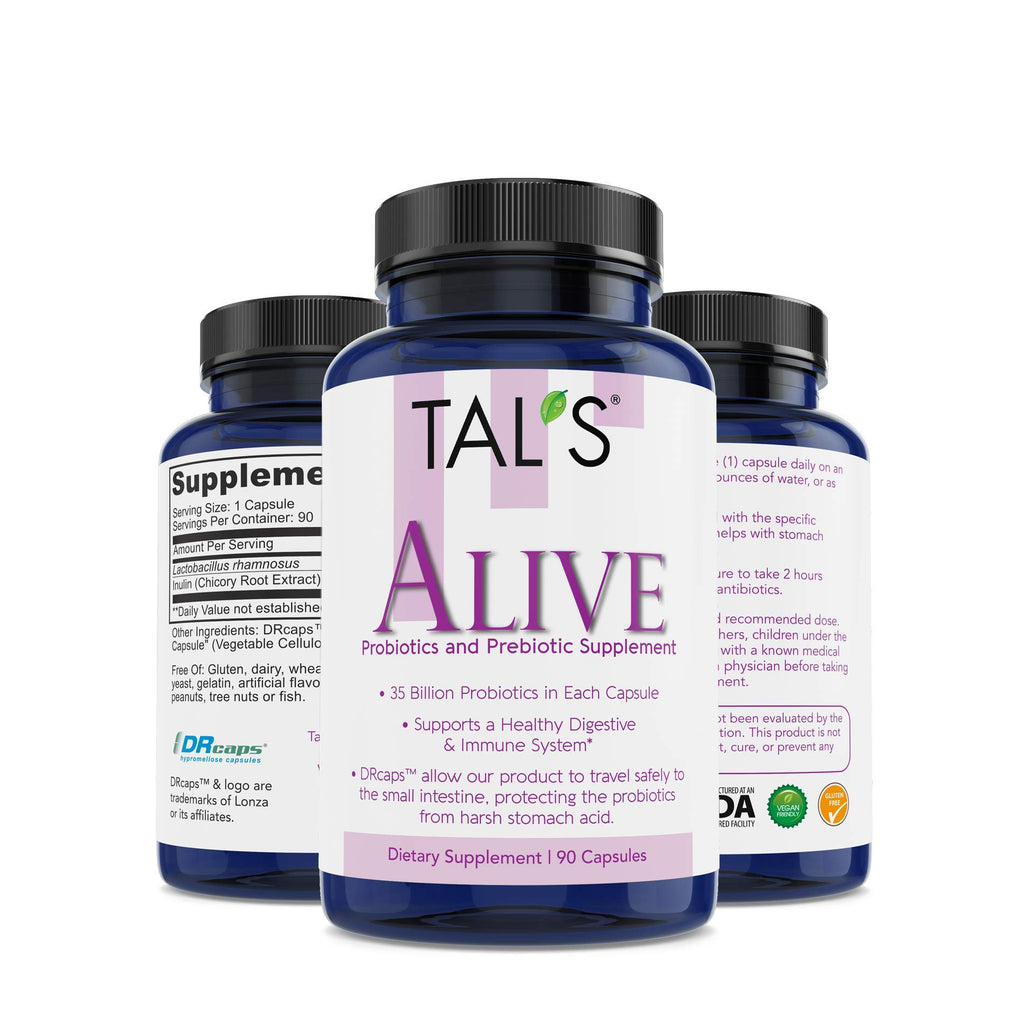 TAL'S Alive Probiotics & Prebiotics Supplement - 90 Capsules