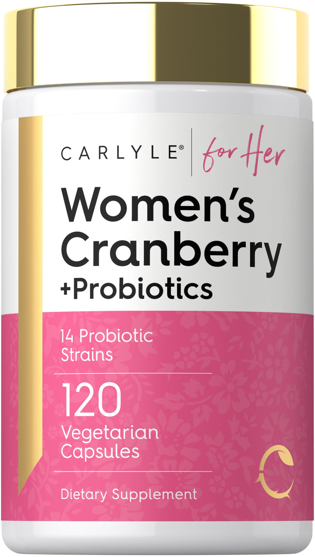 Carlyle Women's Cranberry Plus Probiotics - 120 Vegetarian Capsules