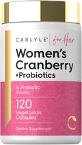 Carlyle Women's Cranberry Plus Probiotics - 120 Vegetarian Capsules