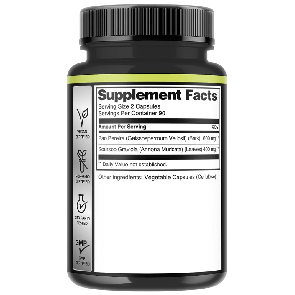 WELBUDA Pao Pereira & Graviola Immune Support - 180 Capsules - image 8