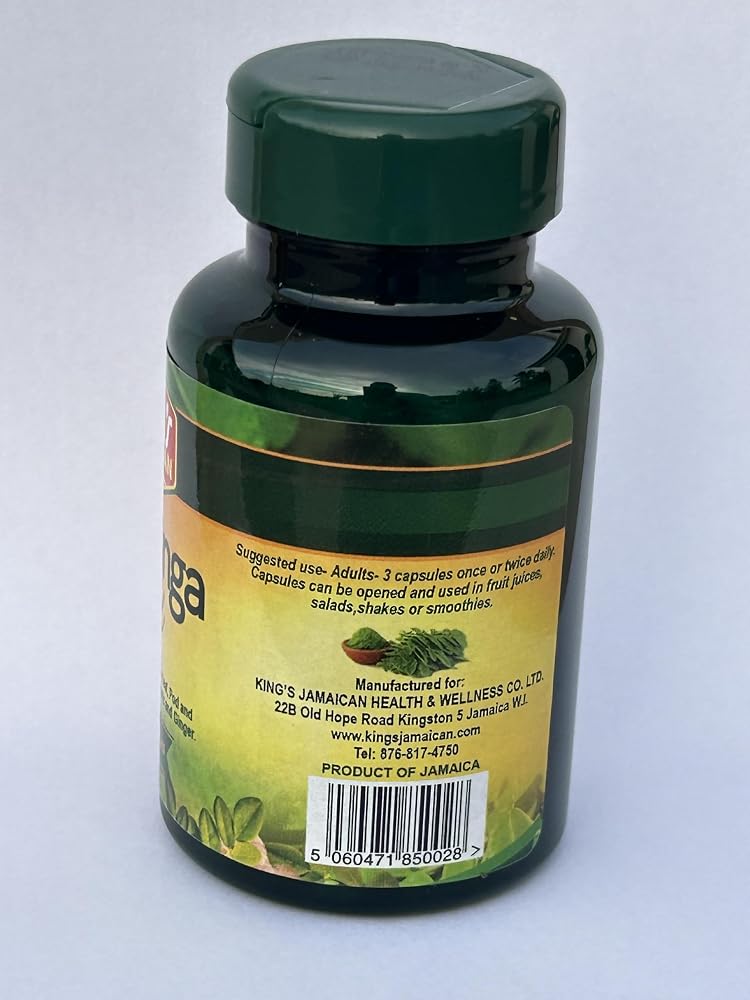 King's Jamaican Moringa Capsules with Turmeric & Ginger - 90 Capsules - image 3