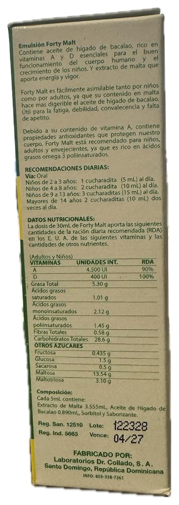 Forty Malt Nutritional Supplement with Cod Liver Oil - 4 fl oz - image 3