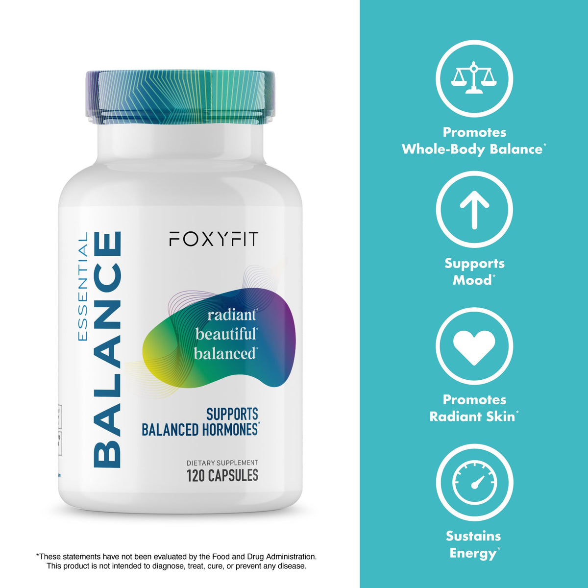 FoxyFit Essential Balance Hormonal Support for Women - 120 Capsules - image 4