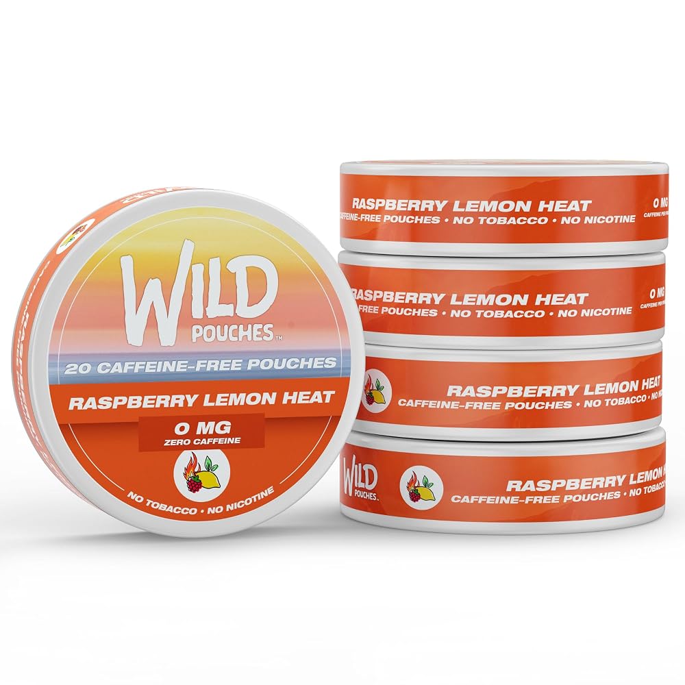 Wild 20 x 0mg Lemon Heat Nicotine Free Pouches No Caffeine - Variation