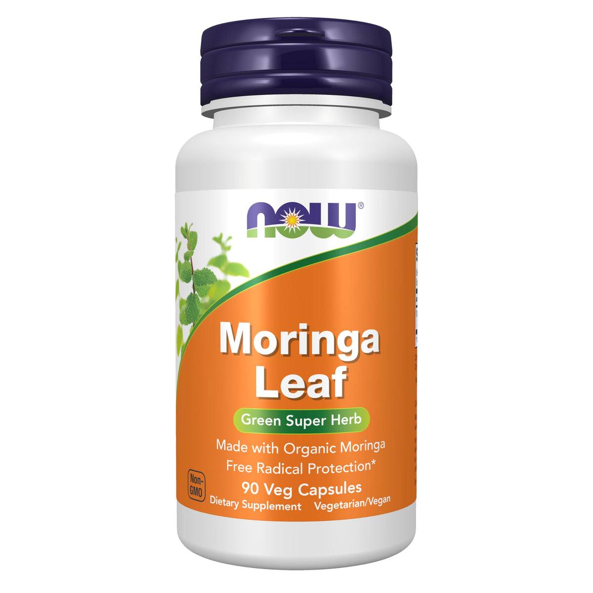 NOW Moringa Leaf Supplement Free Radical Protection - 90 Vegetarian Capsules