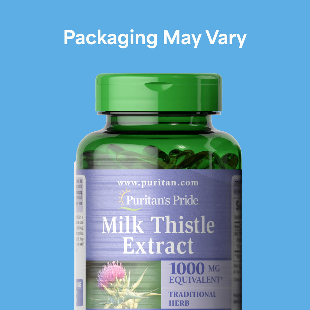 Puritan's Pride Milk Thistle Silymarin 4:1 Extract 250mg - 360 Softgels - image 2