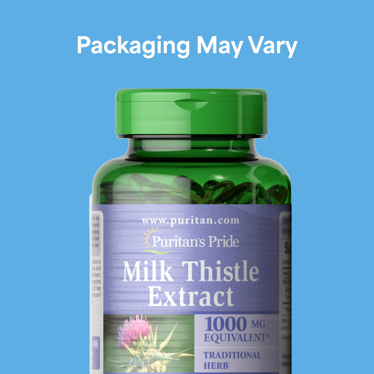 Puritan's Pride Milk Thistle Silymarin 4:1 Extract 250mg - 360 Softgels - image 2