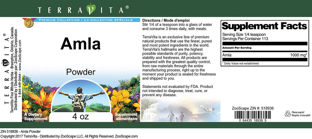 Terravita Amla Powder - 4 oz - image 2