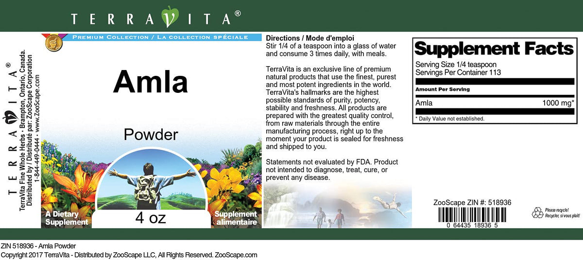 Terravita Amla Powder - 4 oz - image 2