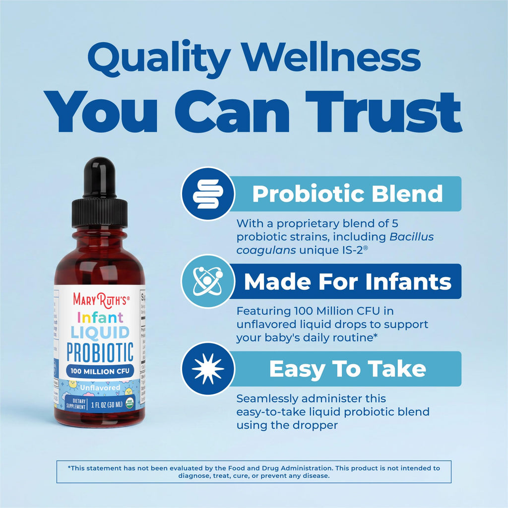 MARYRUTH'S Organic Infant Liquid Probiotic for Ages 6-12 Months - 1 Fl Oz - image 4