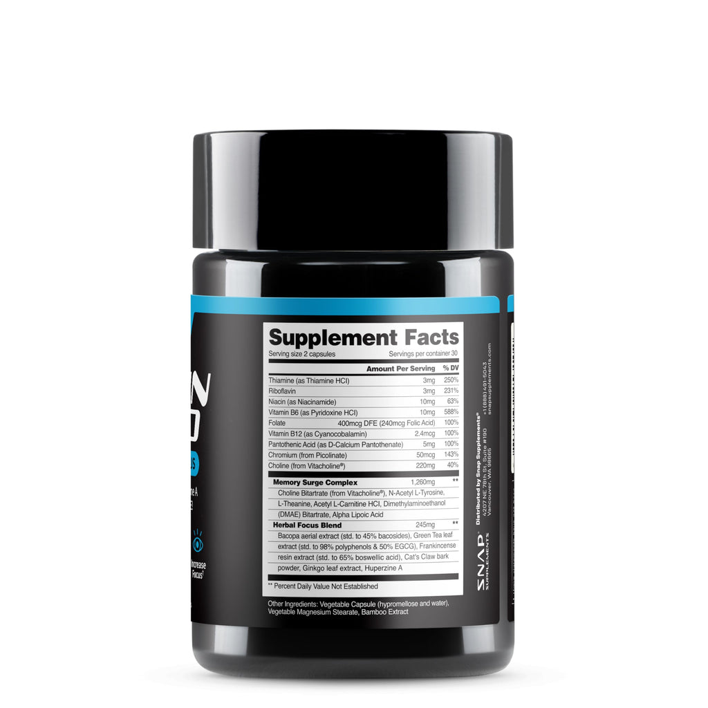Snap Supplements Brain Booster Nootropics - 60 Vegan Capsules - image 10
