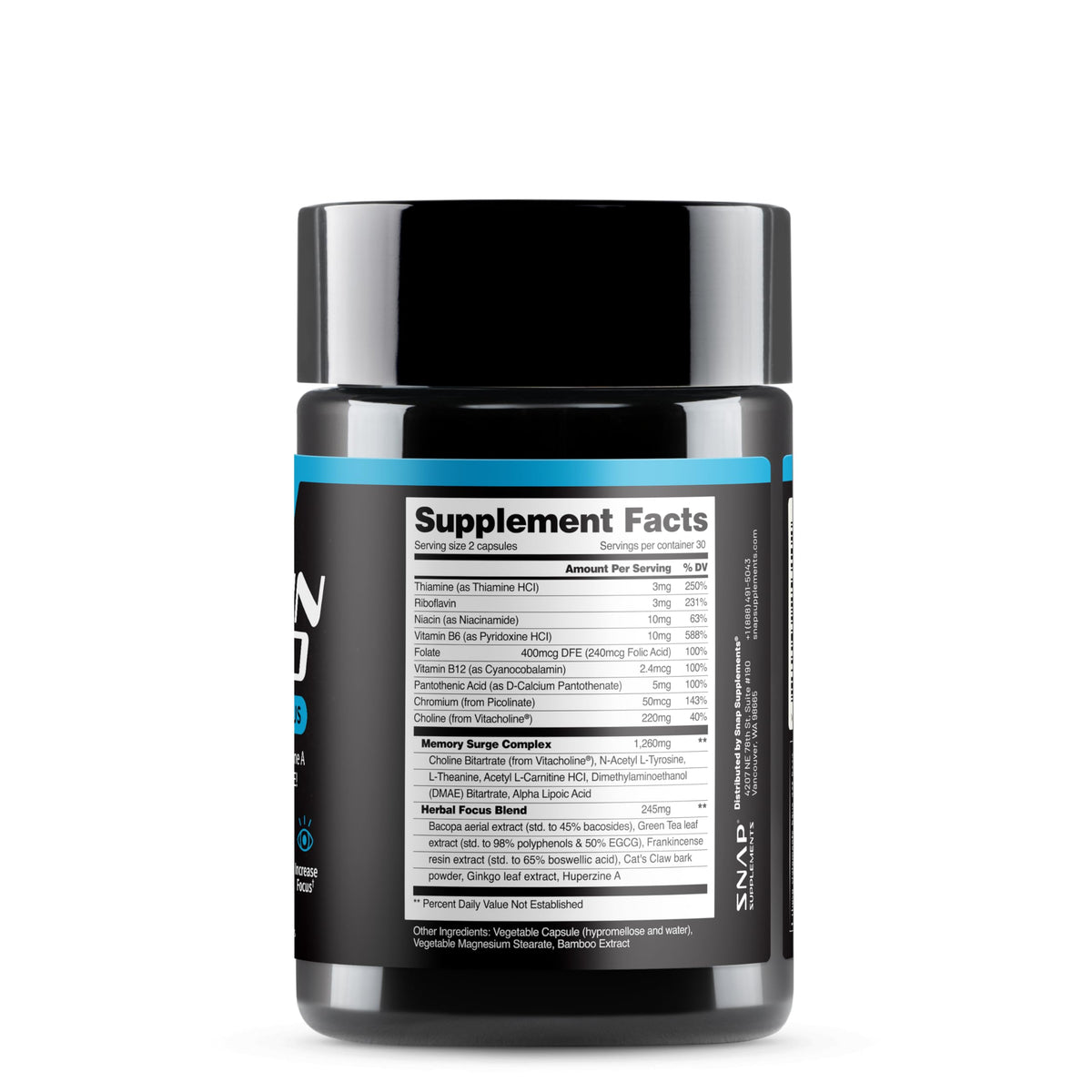 Snap Supplements Brain Booster Nootropics - 60 Vegan Capsules - image 10