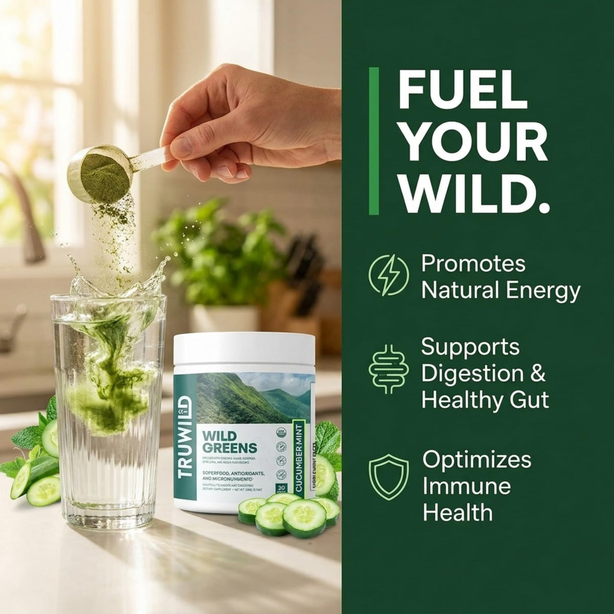 TruWild Greens Superfood Juice Powder