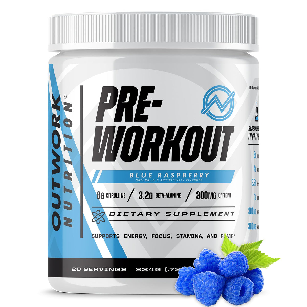 Outwork Nutrition Pre-Workout Supplement with Nootropics