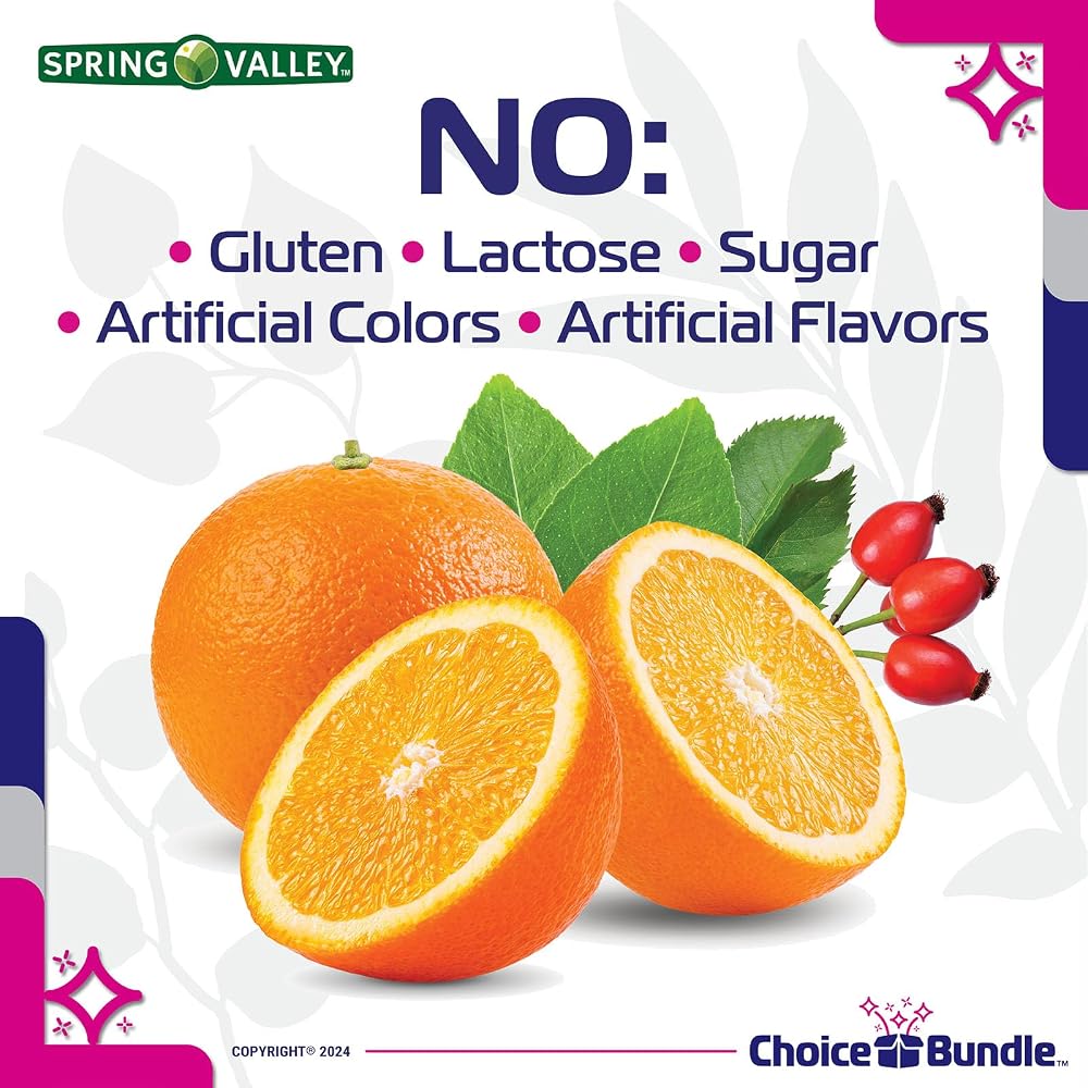 Choice Bundle Spring Valley Vitamin C with Rose Hips Tablets - 1000 Count - image 5