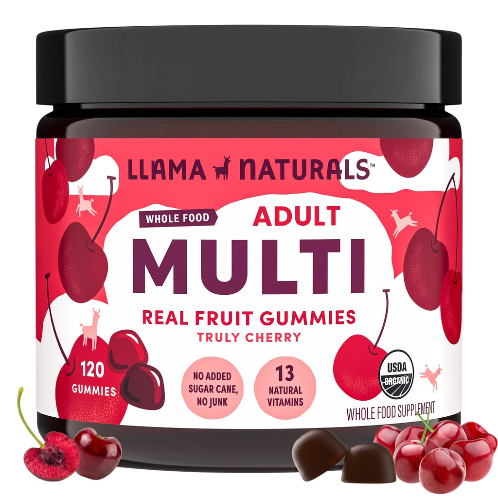 Llama Naturals Real Fruit Gummy Vitamins for Adults