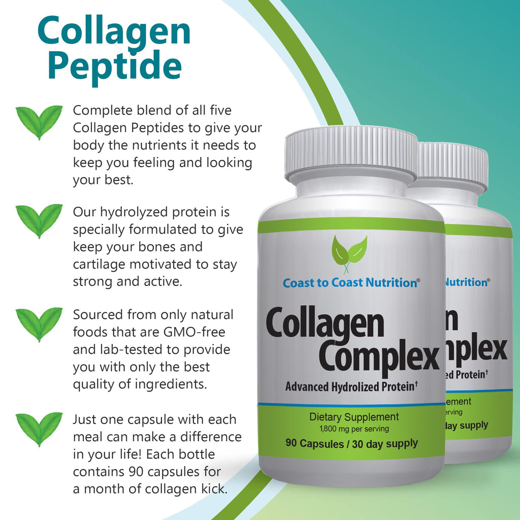 Coast to Coast Nutrition Hydrolyzed Multi Collagen Capsules - 90 Count - image 5
