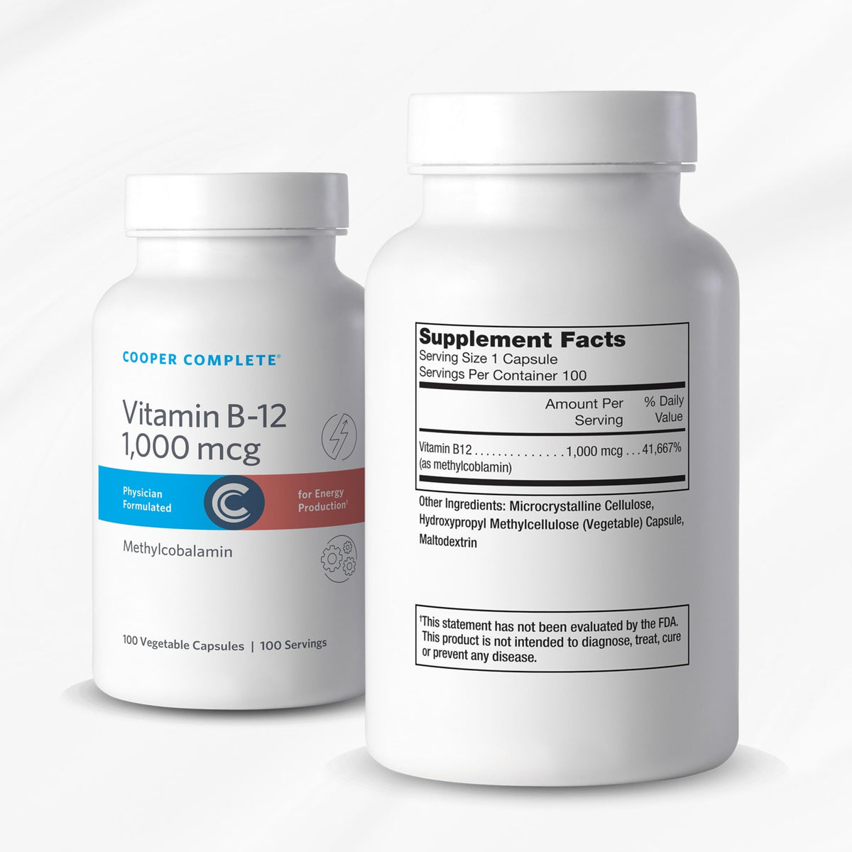 Cooper Complete Vitamin B12 1000 mcg Methylcobalamin - 100 Capsules - image 2
