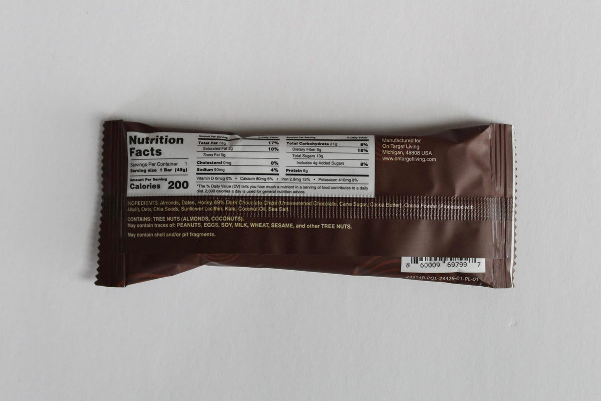 On Target Living Chocolate Almond Butter Nutrition Bar - 12-Pack - image 4