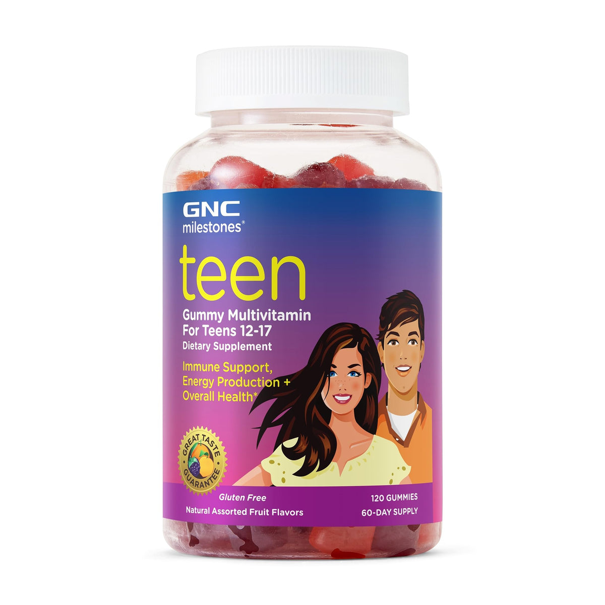 GNC Milestones Teen Multivitamin Gummies - 120 Gummies
