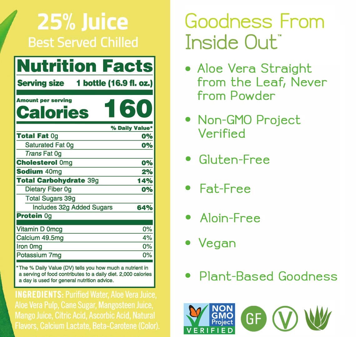 ALO ALLURE Aloe Vera Juice Drink with Mango - 12 x 500mL - image 3