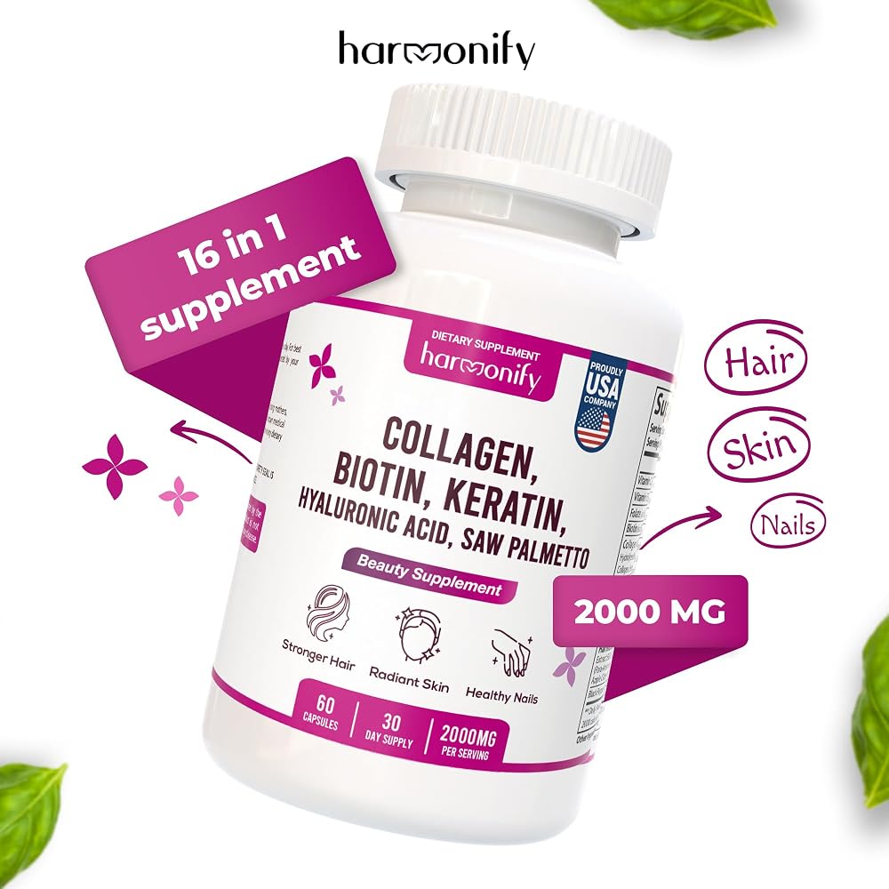 HARMONIFY Collagen Biotin Keratin Hyaluronic Acid Complex - 60 Capsules - image 4