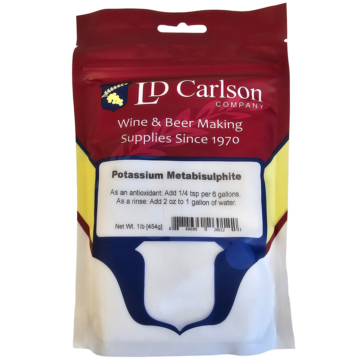 LD Carlson Potassium Metabisulfite Wine Making Powder - 1 lb